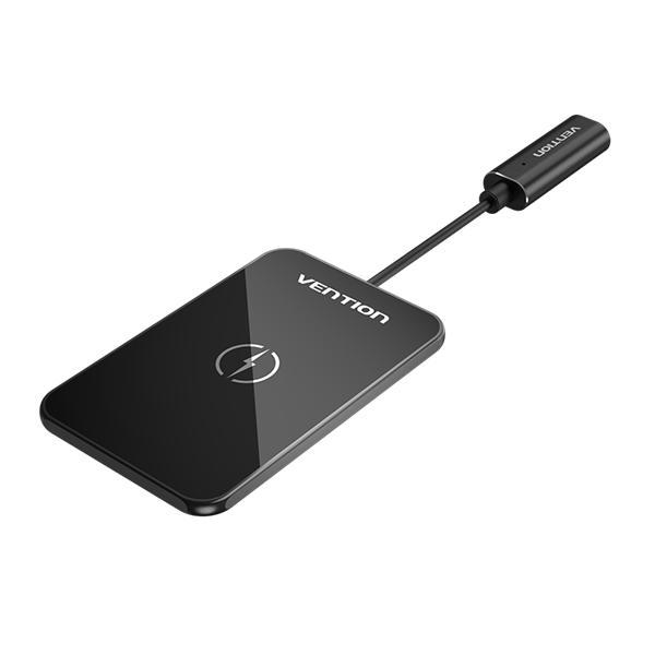 Беспроводное зарядное устройство Vention Wireless Charger 15W Ultra-thin Mirrored Surface Type 0.05M Black - фото 1 - id-p212730933