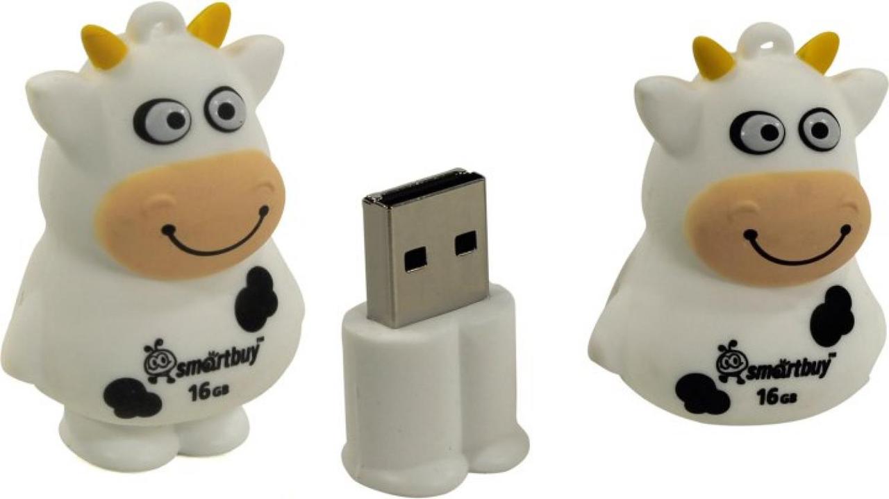 Накопитель SmartBuy Wild Cow SB16GBCow USB2.0 Flash Drive 16Gb (RTL) - фото 1 - id-p212702746