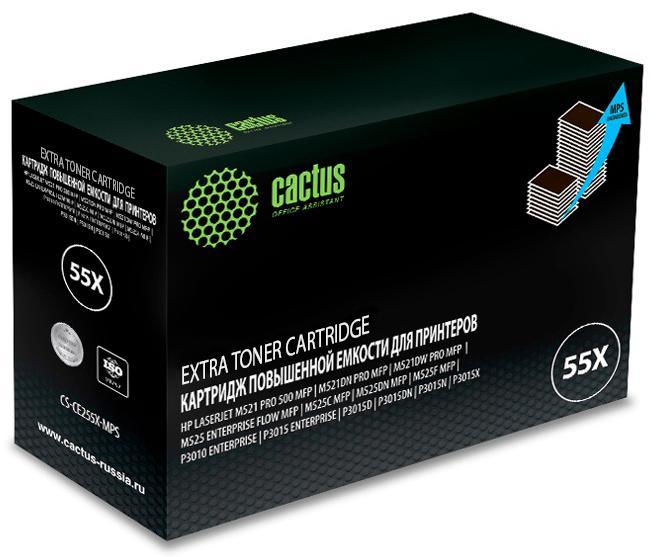 CACTUS CE255XS Картридж (CS-CE255X-MPS) для принтеров LaserJet P3015, черный, 15000 стр. - фото 1 - id-p212712646