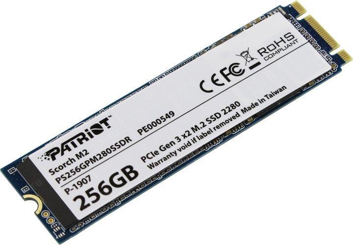 Накопитель SSD 256 Gb M.2 2280 B&M Patriot Scorch PS256GPM280SSDR 3D TLC - фото 1 - id-p212713980