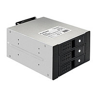 Корзина для HDD ExeGate HS335-02 (универсальная, на 3*3,5"/2.5" SATA HDD, занимает 2*5,25" отсека, RTL)