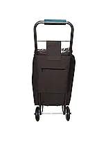 Хозяйственная сумка-тележка 92*30*20 см. (метал. колеса) цвет №2 черный (1500), фото 2