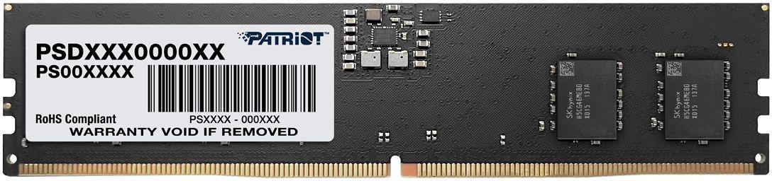 Память DDR5 8Gb 4800MHz Patriot PSD58G480041 Signature RTL PC5-38400 CL40 DIMM ECC 288-pin 1.1В single rank - фото 1 - id-p212715125