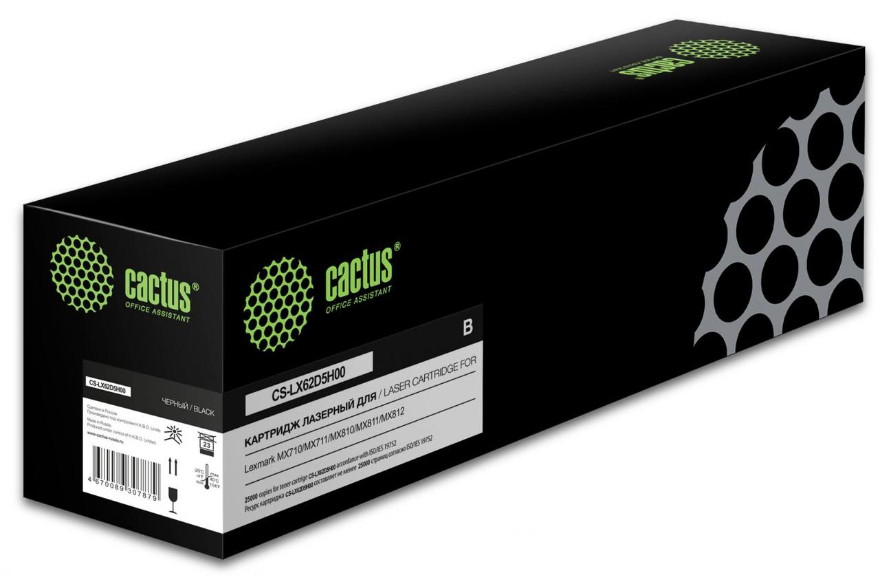 Картридж лазерный Cactus CS-LX62D5H00 62D5H00 черный (25000стр.) для Lexmark MX710/MX711/MX810/MX811 - фото 1 - id-p212734754