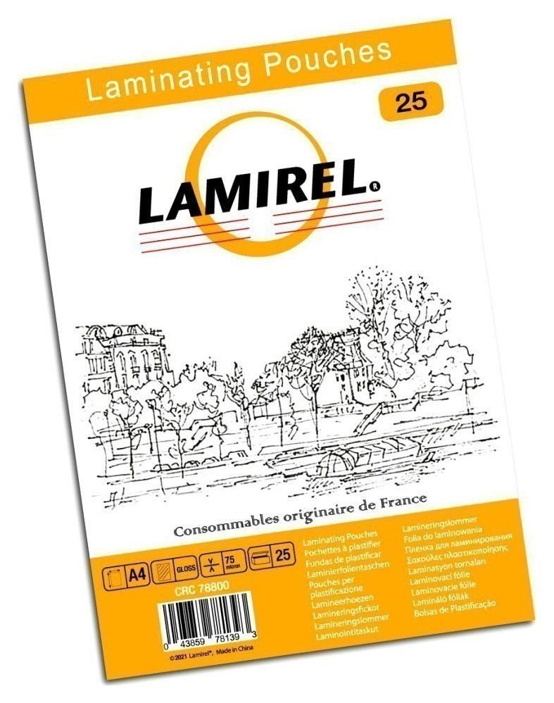 Пленка для ламинирования Fellowes 75мкм A4 (25шт) глянцевая 216x303мм Lamirel (LA-78800) - фото 1 - id-p212715141