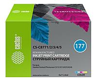 Картридж струйный Cactus CS-C8771/2/3/4/5 №177 голубой/пурпурный/желтый/светло-голубой/светло-пурпурный набор