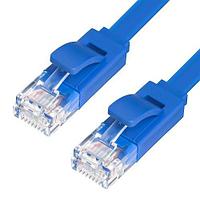 GCR Патч-корд PROF плоский прямой 3.0m, UTP медь кат.6, синий, 30 AWG, GCR-LNC621-3.0m ethernet high speed 10