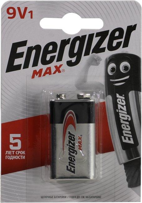 Батарея питания Energizer MAX 6LR61 9V щелочной (alkaline) типа "Крона" - фото 1 - id-p212712768