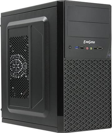 Корпус Minitower ExeGate QA-413U-XP600 (mATX, БП XP600 с вент. 12см, 3*USB+1*USB3.0, аудио, черный), фото 2