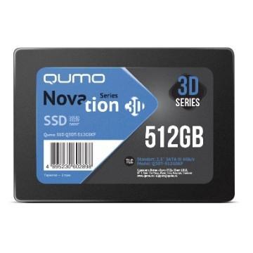 QUMO SSD 512GB Novation TLC 3D (Q3DT-512GSKF) {2,5" R/W 550/500 MB/s SM2258XT/SM2259XT OEM} - фото 1 - id-p212724351