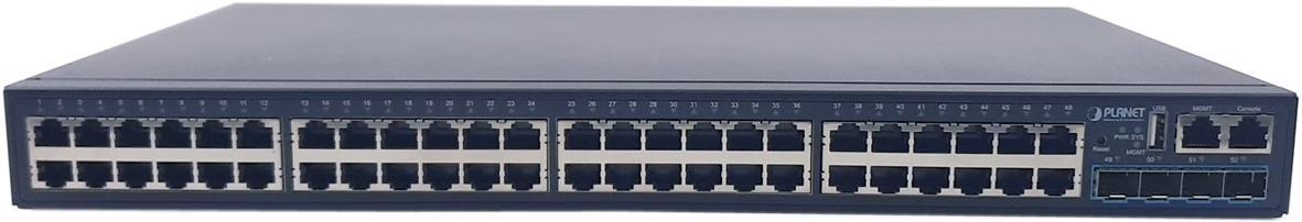 Коммутатор PLANET SGS-6341-48T4X Layer 3 48-Port 10/100/1000T + 4-Port 10G SFP+ Stackable Managed Gigabit - фото 1 - id-p212708200