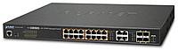 Коммутатор PLANET GS-4210-16P4C IPv6/IPv4, 16-Port Managed 802.3at POE+ Gigabit Ethernet Switch + 4-Port