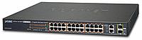 Коммутатор PLANET. PLANET 24-Port 10/100TX 802.3at High Power POE + 2-Port Gigabit TP/SFP Combo Managed