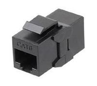 Hyperline CA2-KJ-C6-BK Проходной адаптер (coupler), RJ-45(8P8C) формата Keystone Jack, категория 6, 4 пары,