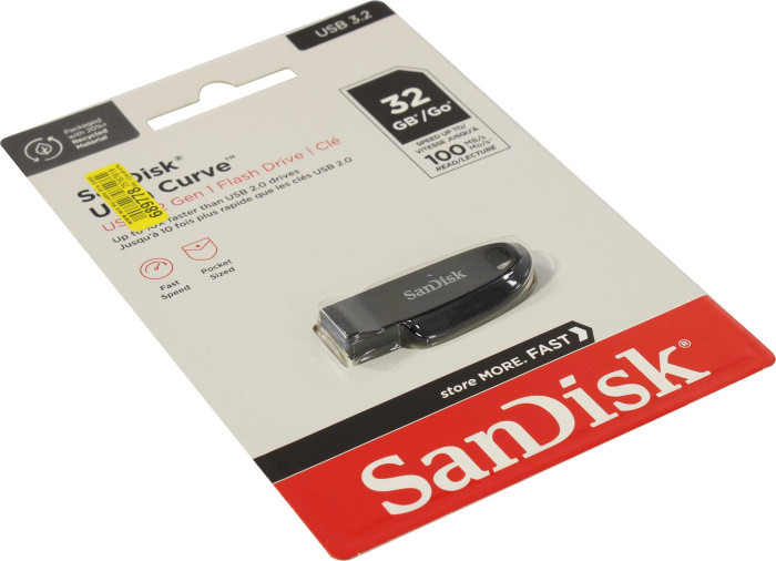 Накопитель SanDisk Ultra Curve SDCZ550-032G-G46 USB3.2 Flash Drive 32Gb (RTL) - фото 1 - id-p212734278