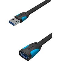 Кабель-удлинитель Vention USB 3.0 AM/AF - 0.5м плоский VAS-A13-B050