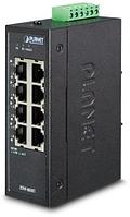 ISW-800T коммутатор для монтажа в DIN рейку PLANET. IP30 Compact size 8-Port 10/100TX Fast Ethernet
