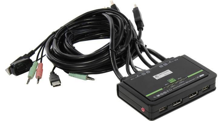 Переключатель Multico EW-K13022DP4K 2-port Dual Monitor USB KVM Switch - фото 1 - id-p212732350