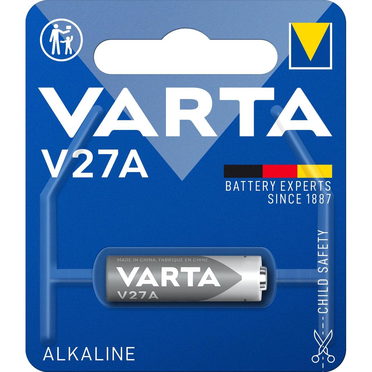 Батарейка Varta ELECTRONICS LR27/A27/MN27 BL1 Alkaline 12V (4227) (1/10/100) VARTA 04227101401 - фото 1 - id-p212734329