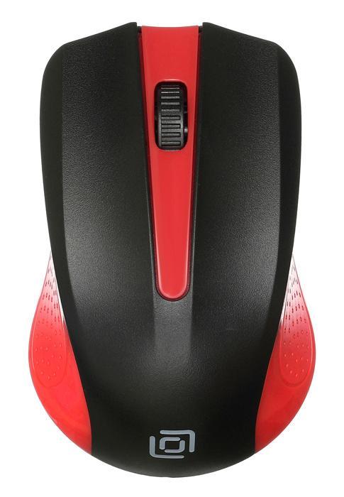 Мышь Оклик 485MW черный/красный оптическая (1000dpi) беспроводная USB для ноутбука (3but) - фото 1 - id-p212713002