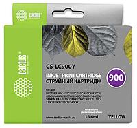 Картридж струйный Cactus CS-LC900Y желтый (16.6мл) для Brother DCP-110/115/120/MFC-210/215/FAX-1840