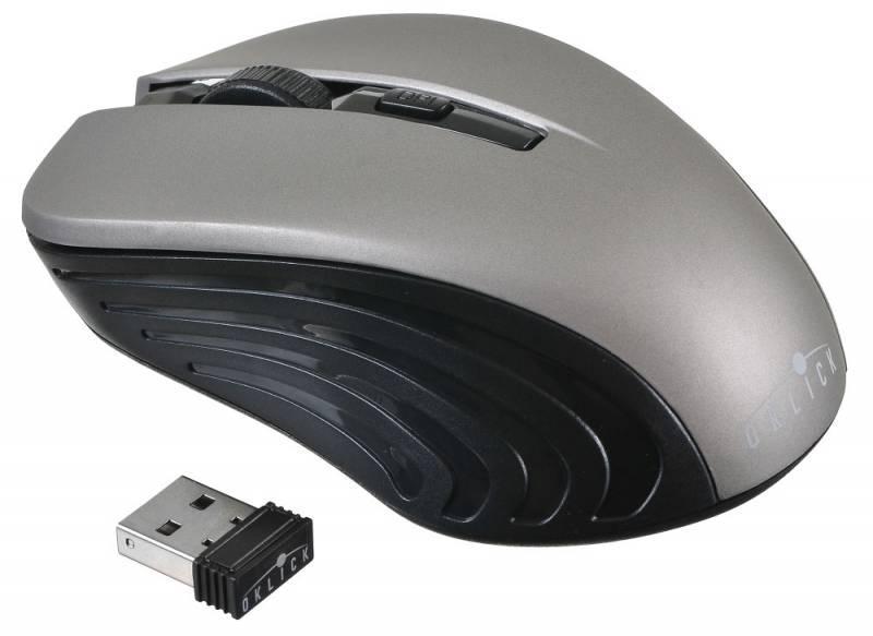 Мышь Оклик 545MW черный/серый оптическая (1600dpi) беспроводная USB для ноутбука (4but) - фото 1 - id-p212713004