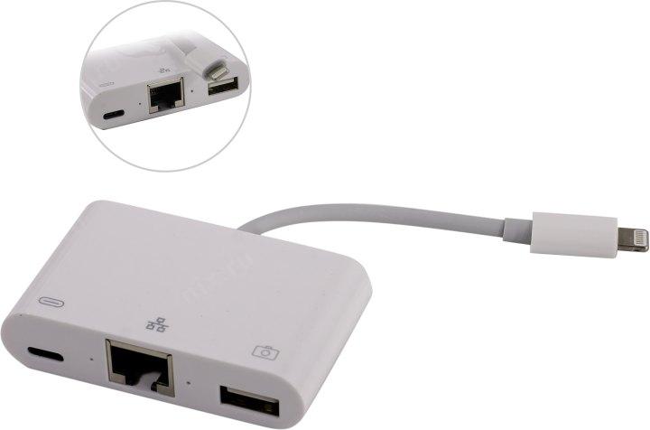 Сетевая карта KS-is KS-442 USB+Lightning LAN подкл. Lightning - фото 1 - id-p212716821