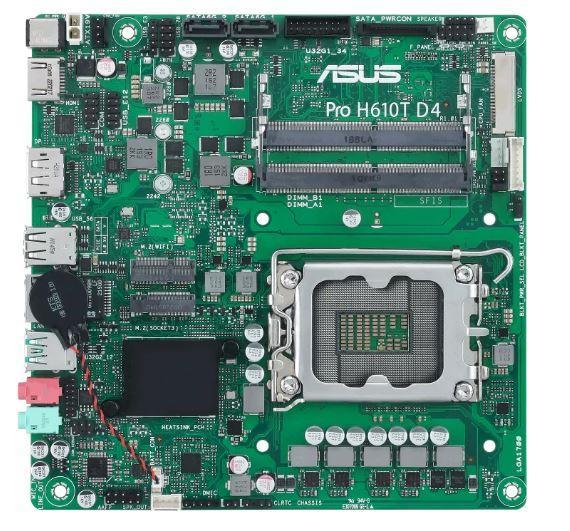 Материнская плата ASUS PRO H610T D4-CSM, LGA1700, B610, 2*DDR4, DP,HDMI, SATA 6.0, M.2, USB 3.2*2, USB 2.0*2, - фото 1 - id-p212730139