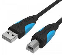 Кабель Vention USB 2.0 AM/BM - 5м. Черный VAS-A16-B500