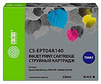 Картридж струйный Cactus CS-EPT04A140 T04A1 черный (230мл) для Epson WorkForce Pro WF-C8190, WF-C8690