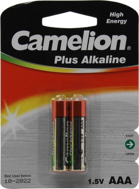 Элемент питания Camelion LR03-2 Size "AAA" 1.5V щелочной (alkaline) уп. 2 шт - фото 1 - id-p212730204