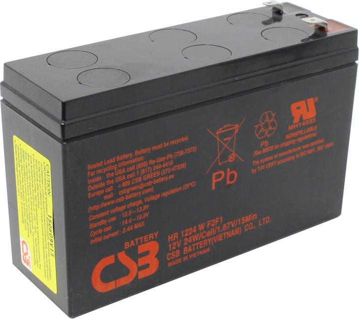 Аккумулятор CSB HR 1224W F2F1 (12V 6Ah) для UPS - фото 1 - id-p212731419