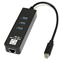 5bites UA3C-45-10BK Кабель-адаптер USB3.1 / 3*USB3.0 / RJ45 1G / BLACK