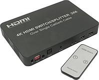 Разветвитель Orient HSP0206VE HDMI Switch/Splitter/Extender (2in - 6out 1.4b Jack 3.5mm S-PDIF ПДУ) + б.п.