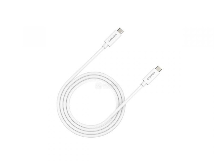 Кабель для зарядки и передачи данных Canyon UC-42 CNS-USBC42W USB 4, USB Type-C - USB Type-C, 48В/5A (до - фото 1 - id-p212733494