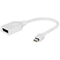 Gembird Переходник miniDisplayPort - DisplayPort, 20M/20F, длина 16см, белый (A-mDPM-DPF-001-W)