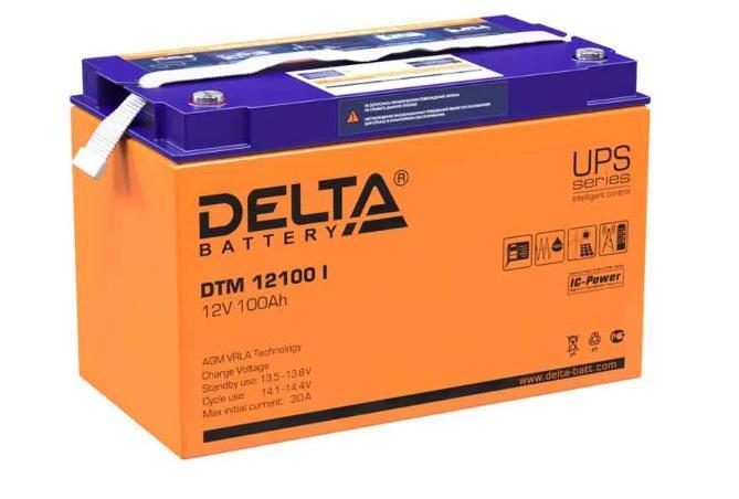 Аккумулятор для ИБП 12В/100Ач Delta DTM 12100 I срок службы 12 лет - фото 1 - id-p212720336