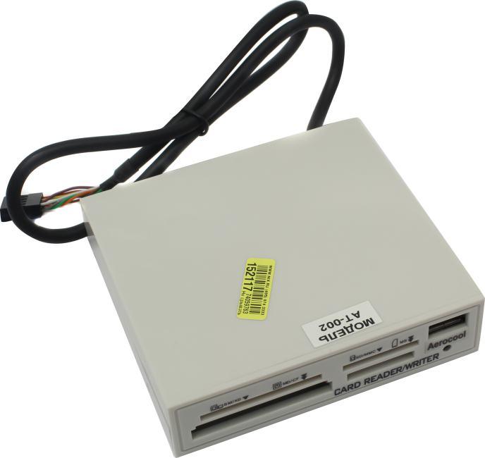 Картридер Aerocool AT-002 3.5" Internal USB CF/MD/MMC/SDHC/xD/MS Card Reader/Writer+1xUSB - фото 1 - id-p212732578