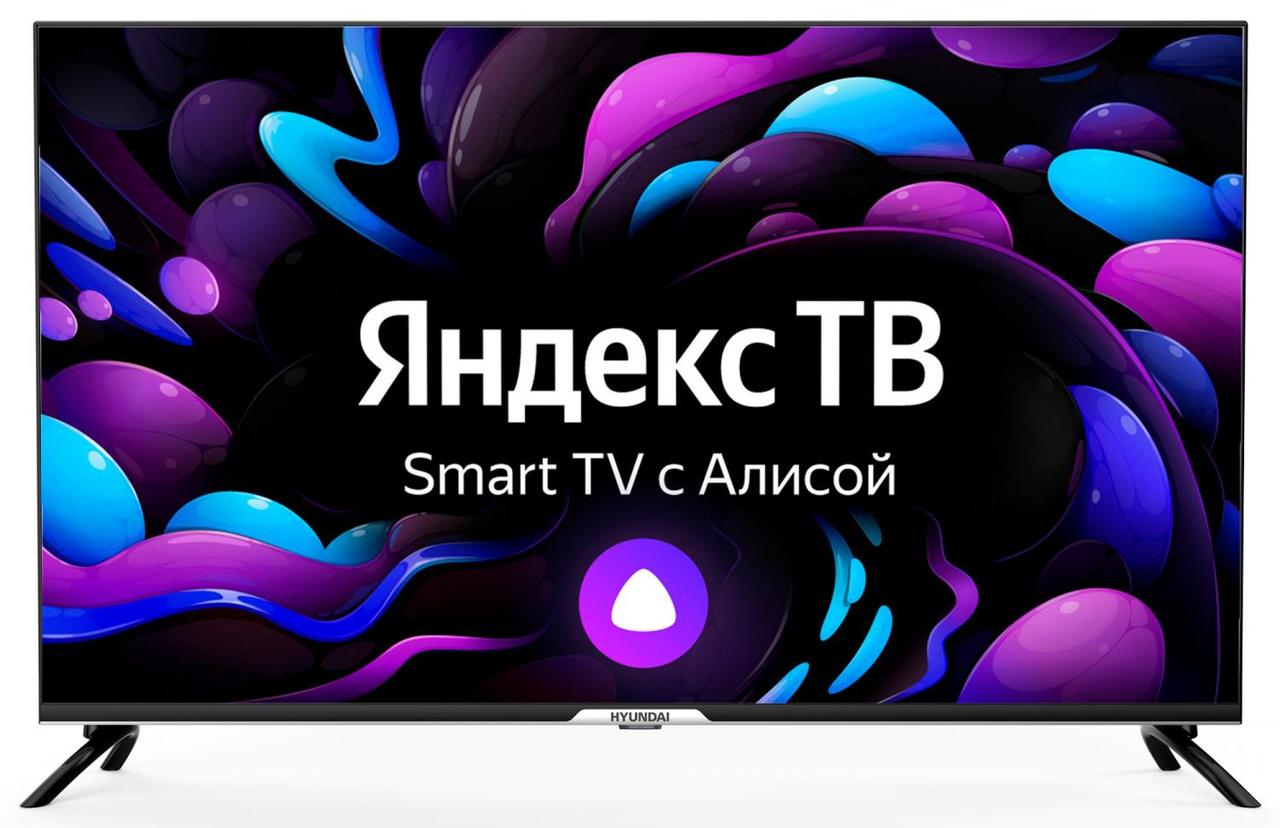 Телевизор LED Hyundai 43" H-LED43BU7003 Яндекс.ТВ Frameless черный Ultra HD 60Hz DVB-T DVB-T2 DVB-C DVB-S