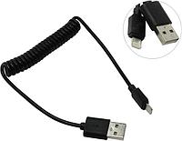 Smartbuy iK-512sp black Кабель USB AM-- Lightning 1м спиральный