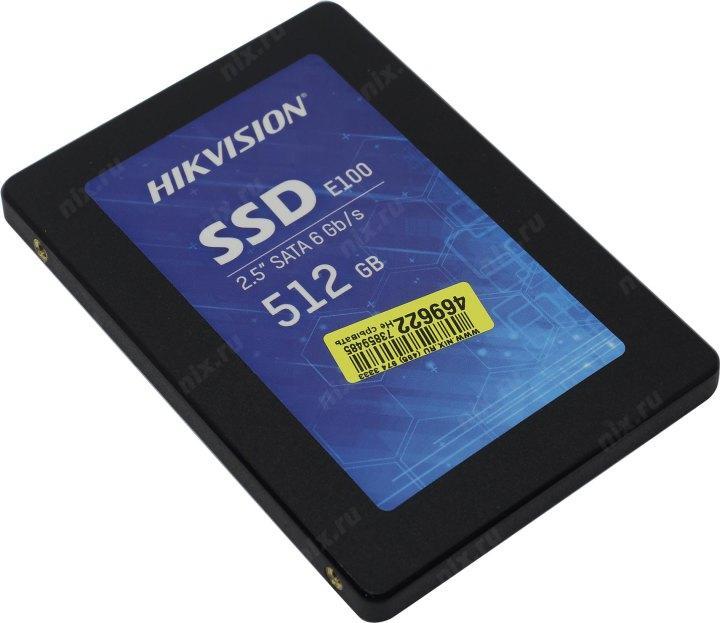 Накопитель SSD 512 Gb SATA 6Gb/s HIKVISION E100 HS-SSD-E100-512G 2.5" 3D TLC - фото 1 - id-p212729388