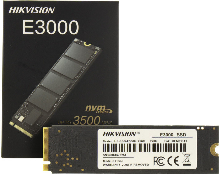 Накопитель SSD 256 Gb M.2 2280 M HIKVISION E3000 HS-SSD-E3000-256G 3D TLC