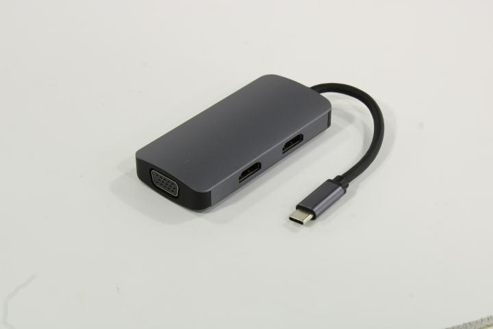 KS-is KS-476 Кабель-адаптер USB-C - 2xHDMI(F)+VGA(F)+USB3.0+USB-C port - фото 1 - id-p212732675