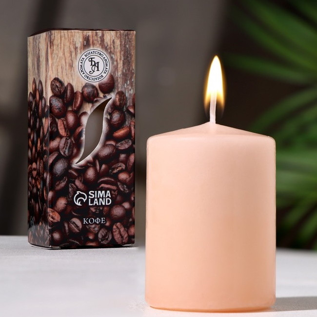 Свеча ароматическая Утренний кофе, 4×6 см - фото 1 - id-p212739404