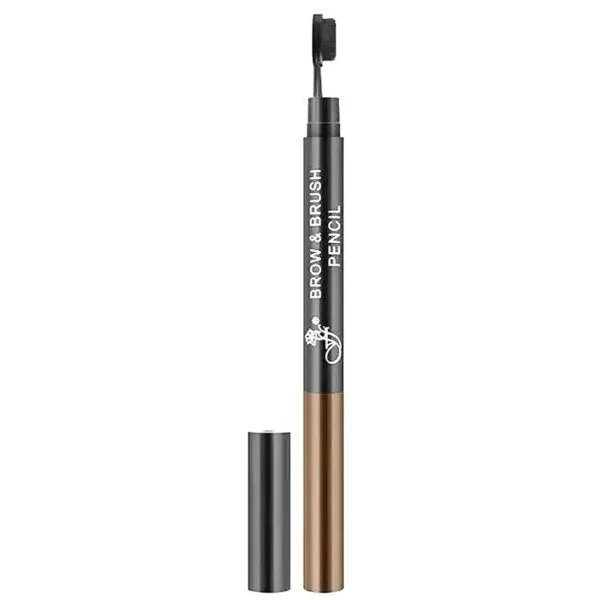 FFleur Карандаш для бровей BR-152 с щеточкой Brow+Brush Pencil, Light brown, 0.3 г - фото 1 - id-p212743278