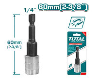 Магнитный держатель 1/4 для бит 60mm с фиксатором TOTAL TAC462602