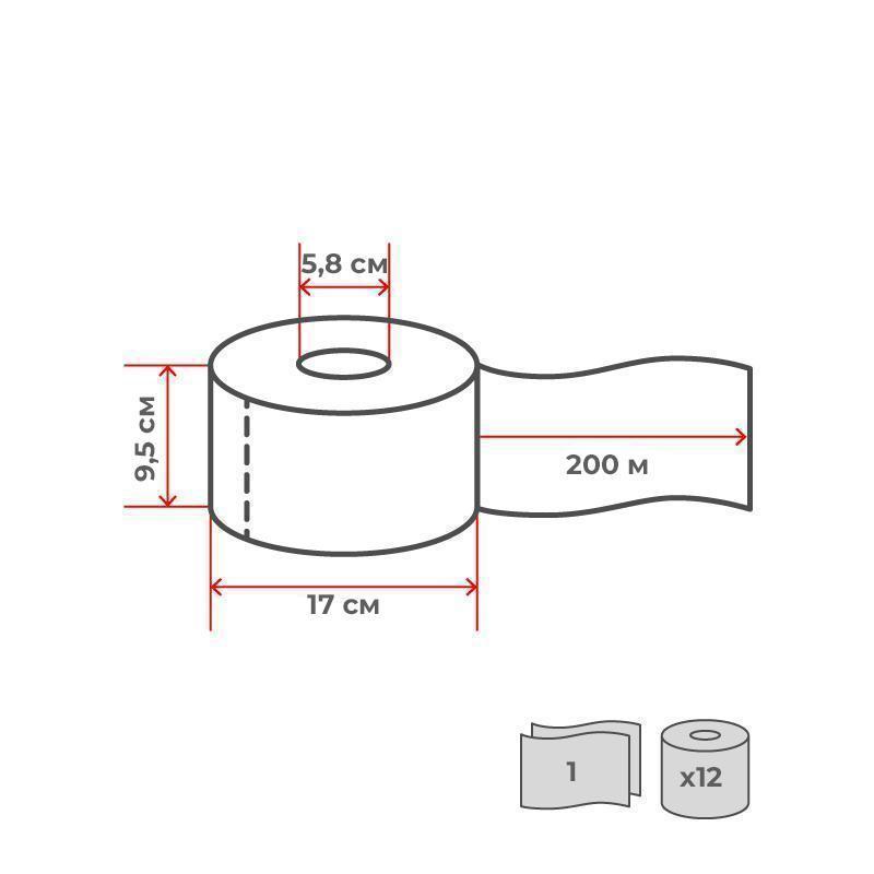 Бумага туалетная в мини рулоне 200м., FOCUS JUMBO EKO, арт 5050784(работаем с юр лицами и ИП) - фото 4 - id-p132067392