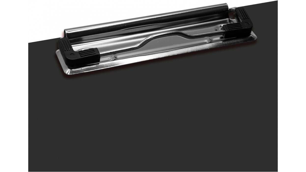 Папка клип-борд Бюрократ - PD602BLCK A4 пластик 1.2 мм черный с крышкой - фото 3 - id-p212748275