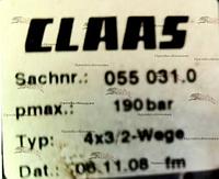 Блок распределительный Claas 055 031.0 ( 055031.0, 0550310, 000055031.0, 000055031)