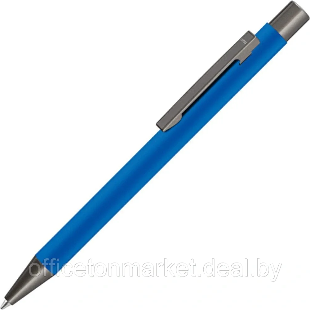 Ручка шариковая автоматическая "Straight Gum", 1.0 мм, синий, антрацит, стерж. синий - фото 1 - id-p166185129
